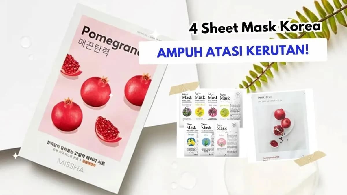 Elone SHEET MASK POMEGRANATE 4 PCS