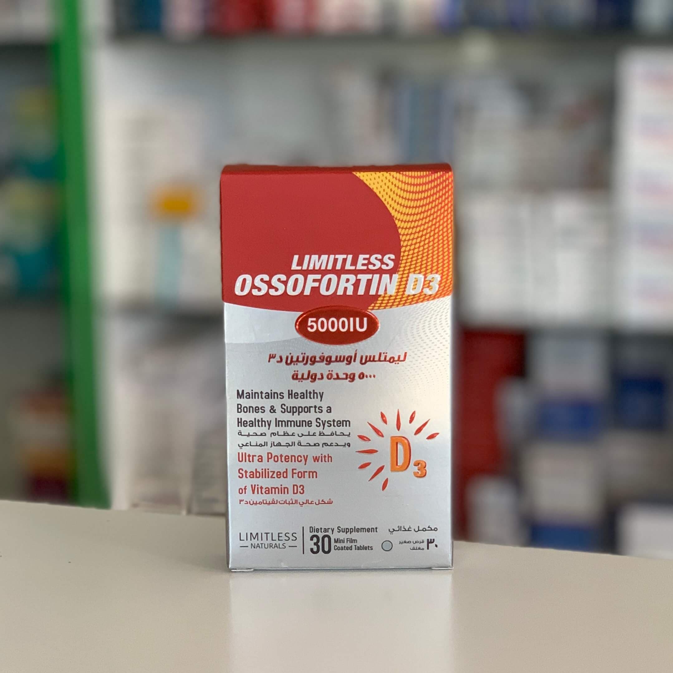 limitless ossofortin d3 5000iu 30tab