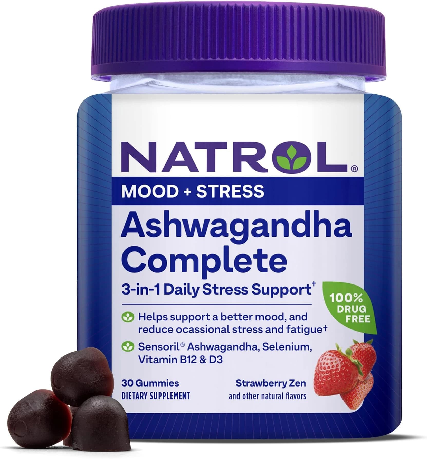 NATROL ashwagandha 30 gum