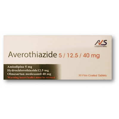 Averothiazide 5/12.5/40MGM 30TAP