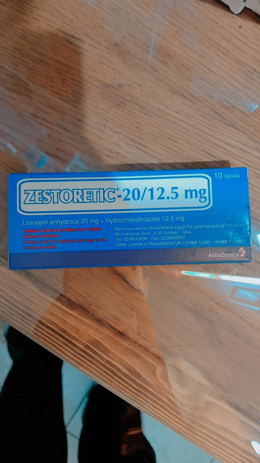 ZESTORETIC 20/12.5 MGM 10.TAP
